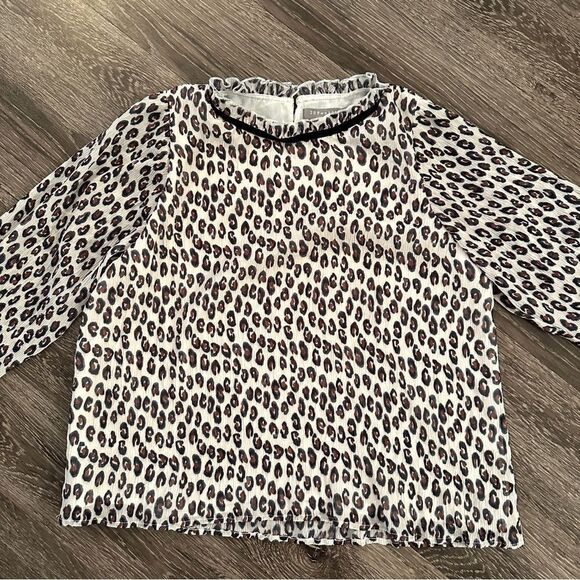 209wst38 leopard blouse new - Picture 3 of 6